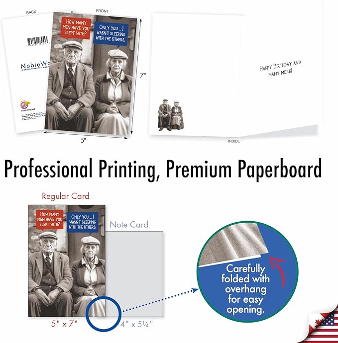 NobleWorks Funny Birthday Greeting Card with 5 x 7 Inch Envelope (1 Card) Bday Wasn't Sleeping C10074BDG