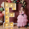 Imprsv 4FT Light Up Marquee Letter F - Large Letter for Birthday Party, Wedding Decorations, Arch Kit