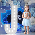 Big Marquee Light-up Letter Decorations: 4 Feet Tall Large Letters J Marry Me Proposal Gender Reveal Alphabet 4FT Sign Graduation Party Wedding Engagement Anniversary HOCO Decor Mosaic Balloon