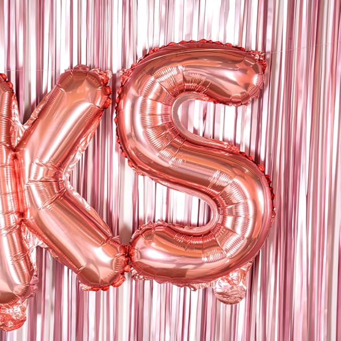 Restaurantware-Balloonify 16 Inch Letter Balloon, 1 Alphabet Party Balloon - Letter S, Self-Sealing, Rose Gold Foil Mylar Finish, Hanging Loop, Decoration For Birthday, Wedding, Or Graduation