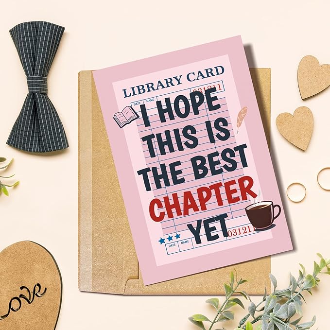 Funny New Chapter Card for Him Her, Hilarious Good Luck Card, Inspirational Congratulations Cards Gift for New Beginning, I Hope This Is The Best Chapter Yet