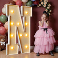 imprsv 4FT Marquee Letters Large Light Up Letters for Birthday Party Decor Wedding Decorations, Marquee N for Party Decoration Large Signs Arch Kit Decorations