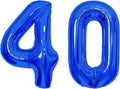 Number Balloons Navy Blue Balloons - Giant Number 40 Balloon, Blue 40th Number Balloon Birthday Decorations for Him