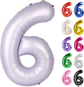 Lilac Number 6 Balloon 40 Inch, Lavender 6 Balloon Number, 6th Birthday Decorations, Lilac Mauve Party Supplies for Boys Girls