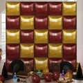 25 Pcs Wizard Party Decor Magical Square Double Sided Foil Balloon Backdrop 19'' Burgundy Gold Foil Balloon Tunnel Arch Garland Kit for Medieval Party Baby Shower Birthday
