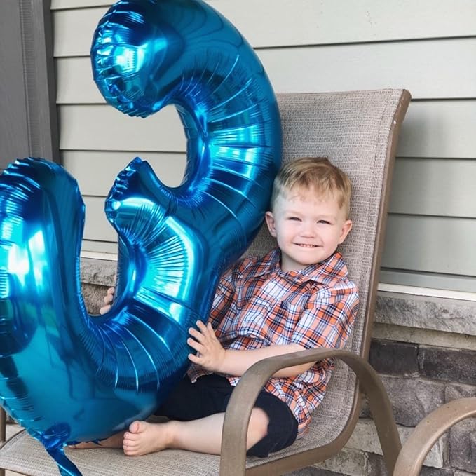 Blue Number 70 Balloons, 40 Inch Large Blue Foil Number 7 & 0 Balloons for Boys, Self Inflating 70th Birthday Balloons for 70 Year Old Men Birthday Anniversary Party Decorations Supplies