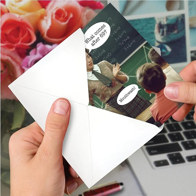 NobleWorks Funny Birthday Greeting Card with 5 x 7 Inch Envelope (1 Card) Bday After 69 C10667BDG