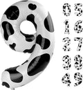 Cow Print Number Balloon Birthday Decorations, 40 inch Number balloon 0-9(Zero-Nine), Cow Balloon for Farm Birthday Party Supplies, Cow Themed birthday party Decorations (Number 9)