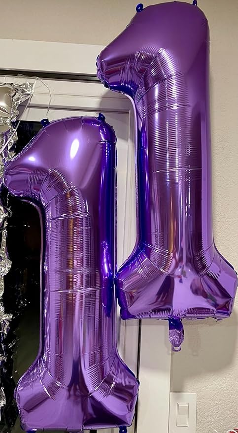 Balloon Numbers 40 Inch 5 Ballon for 5th Birthday Decorations, 15 25 35 50 Big Purple Number Balloons for Wedding Photo Shoot Party Decor