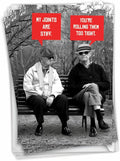 NobleWorks - Pack of 3 Funny Birthday Greeting Cards with 5x7 Envelopes (1 Designs, 3 Each) Vintage Stationary Set - Men Stiff Joints C7038BDG-C3x1