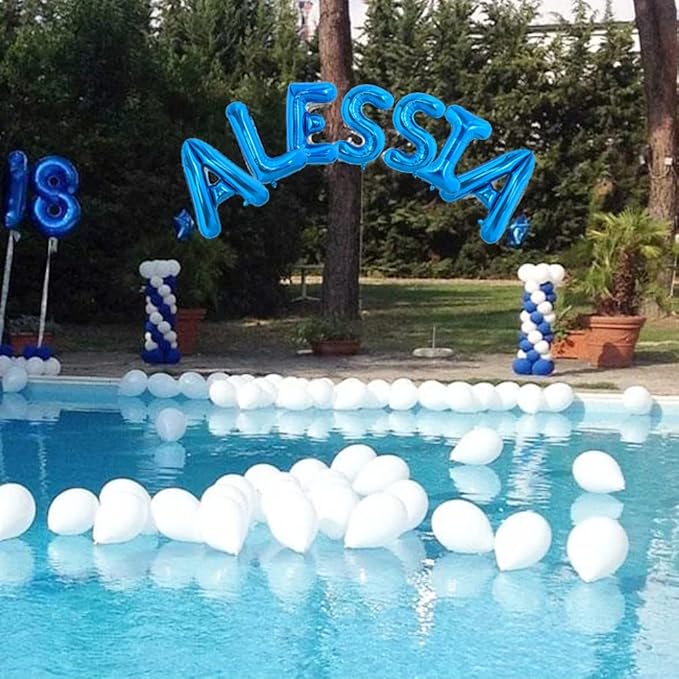 TONIFUL 40 Inch Large Blue Letter E Balloons Giant Alphabet Letter Balloons,Foil Mylar Big Balloons for 2026 Graduation Birthday Party Anniversary New Year Graduation Supplies Decorations