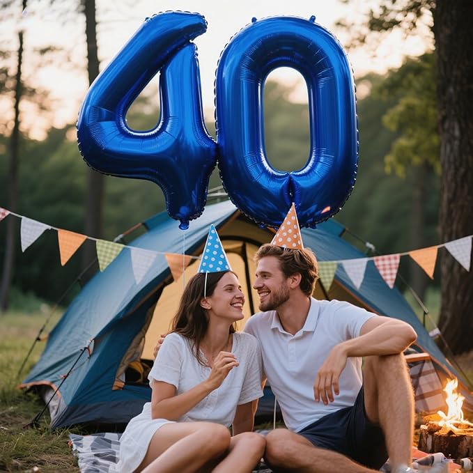 40 Inch Navy blue Number 14 Digital Balloon,Jumbo Mylar Foil Helium Balloon for 14 Balloons for Birthday Party,Wedding Anniversary Party Decorations