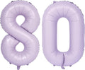 40 In Matte Purple Number Balloons Helium Foil Mylar Balloon Birthday Party banquet Decoration Digital 80