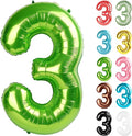 Light Green Number 3 Balloon 40 Inch, 3 Balloon Number, 3rd Birthday Decorations, Light Green Party Supplies for Boys Girls