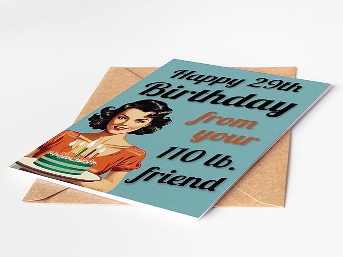 Katie Doodle - Funny Birthday Cards for Women (2-Pack, Handmade in USA) - Great for 30th, 40th, 50th, 60th, 70th, 75th, 80th, 90th Birthday Gifts for Women Friends - Includes 2 Cards & 2 Envelopes