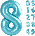 Pearl Blue 8 Number Balloon,Foil Number 8 Balloon 40 Inch, Helium Mylar Eight Number 8 18 28 38 48 58 80 88 Birthday Balloons, 8th Pearl Blue Women Men Wedding Anniversary, Graduations Party Supplies