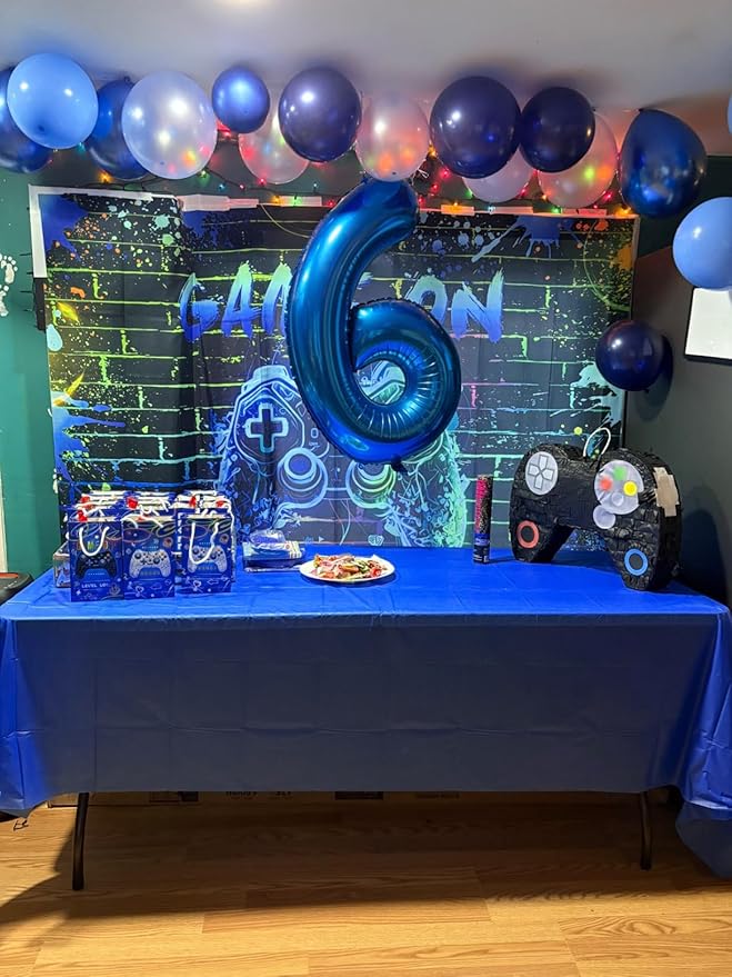 Number 6 Balloon 40 Inch, 6th Birthday Balloon for Boy Girl, Navy Blue 16 60 61 65 Numbers Balloons Birthday Party Wedding Events Decorations