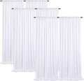 B-COOL White Sequin Backdrop Curtain 6 Panels 2ftx8ft Wedding Shiny Curtains Drapes for Wedding Birthday Baby Shower Party Background Decorations