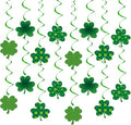 St-Saint Patricks-Day Decorations Garland-Swirls Decor - 16Pcs St.Patrick's Green Shamrock Clover Streamers,Baby Shower Birthday Irish Lucky Window Hanging Party Supplies Hugtmr