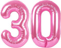 Pink 40 Inch 30 Number Balloons, Balloon Decorations for 30 Birthday, Foil Giant 30 Birthday Graduations Anniversary Party