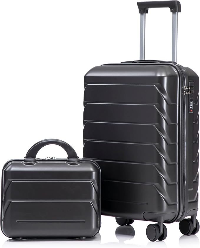 20+14 Inch Hardshell Luggages, Lightweight ABS Suitcase with Spinner Wheels