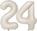 40 In Cream white Number Balloons Helium Foil Mylar Balloon Birthday Party banquet Decoration Digital 24