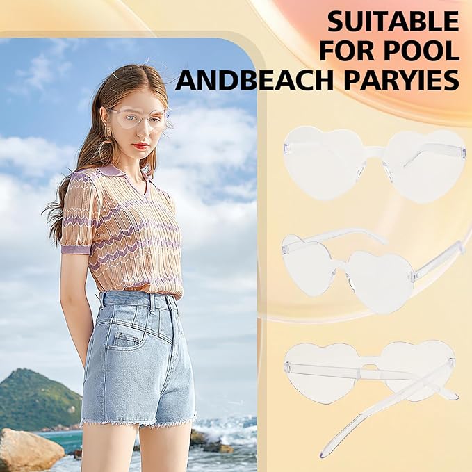Heart Sunglasses Heart Shaped Glasses Bulk Valentines Halloween Bachelorette Party Decorations Glasses Women Men