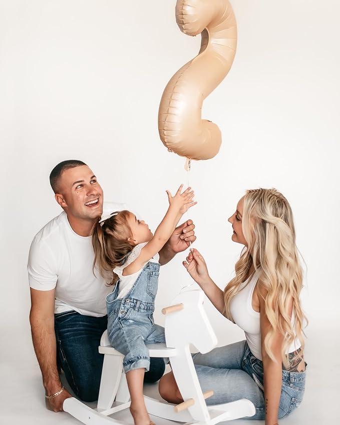 Light Brown 9 Balloon, Tan Number Balloons 40 Inch, 9th Giant Beige Birthday Decorations for Boys Girls, 19th 29th Khaki Party Decorations Supplies, Sandy Brown Number 9 Balloon