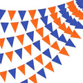 HESTYA 42 Pcs Colorful Pennant Banner Flag Blue Orange Bunting Triangle Banner Pennants for First Day of School Back to School Birthdays Classroom Carnival Garland Party Hanging Decorations