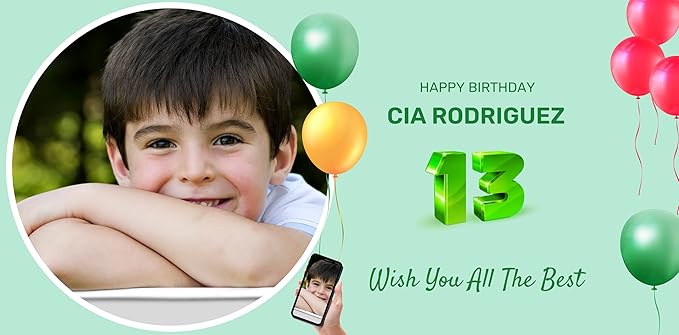 Custom Birthday Banner, Style-12, 24 x 72 inches, Vinyl, Full Color Printing, Indoor/Outdoor Use, Water Resistant, for Party Decoration