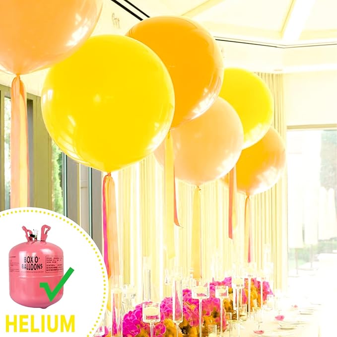 PartyWoo Yellow Balloons 4pcs 36 Inch Yellow Latex Helium Balloons for Birthday Baby Shower Graduation Sunflower Anniversary Engagement Bee Hawaiian Beach Lemon Theme Party Decorations Yellow-Y55