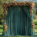 30x10ft Wrinkle Free Hunter Green Backdrop Curtain for Parties Soft Fabric Drapes Wedding Dark Green Curtain Backdrop for Birthday Party Decorations Background for Photography 5x10ft,6 Panels