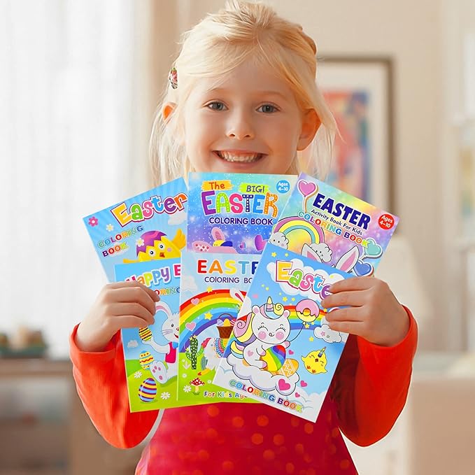 12 Pack Easter Coloring Books for Kids-Easter Day Activity Books for Boys and Girls Ages 2-12, Easters Basket Stuffer Gifts Party Favor Books for Home, School Class Coloring Activity and Decorations
