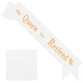 Retirement Party Decorations Gifts For Women Retirement Sash The Queen Has Retired Sash Party Favors Supplies White Glitter