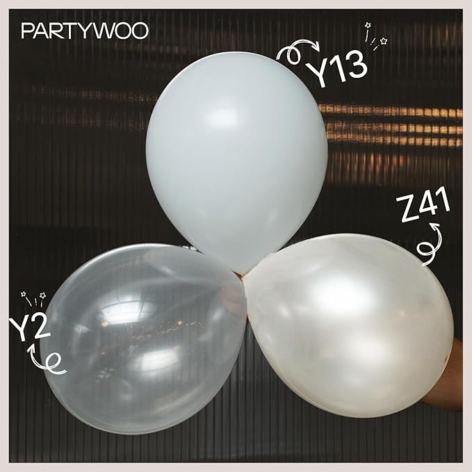 PartyWoo Pearl Beige Balloons 140pcs Different Sizes Pack of 18 12 10 5 Inch Off White Sand Cream Ivory Balloon Arch Kit Garland for Wedding Bridal Baby Shower Birthday Party Decorations White-Z41