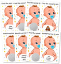 RokAPary Baby Shower Boy Scratch Off Poop Game, Easy to Play Silly Games, Funny Idea, Ice Breaker Activity. Raffle Cards, Blue Pacifier, Set of 40 Cards Made in USA