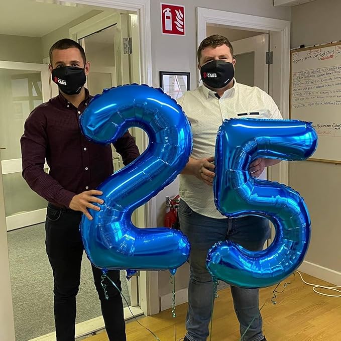 50 Balloon Number, Metallic Blue Number 50th Birthday Balloons 40 Inch, 50 Years Old Metallic Blue Birthday Decorations for Men Women, 50th Anniversary Decorations