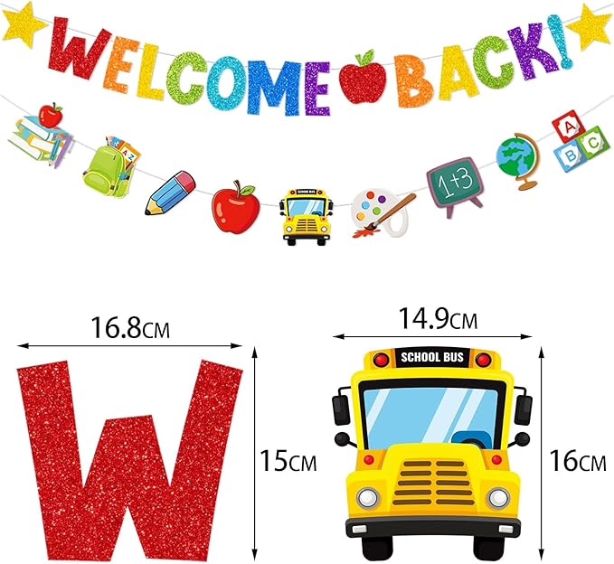 Welcome-Back To School Party-Decorations Supplies-Banner - 2pcs Rainbow Colorful Hanging Swirls Streamers,Kids Boys Girls Kindergarten College High Middle School Ceiling Garland Decor Panduola