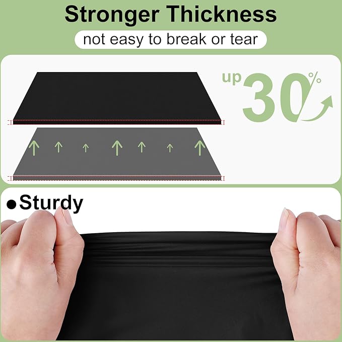 misaya 6 Packs Disposable Plastic Table Cloth, 54 x 156 Inch Waterproof Rectangle Tablecloth, Leakproof & Sturdy Decorative Table Covers for Easter, Picnic, Party and Outdoor, Black