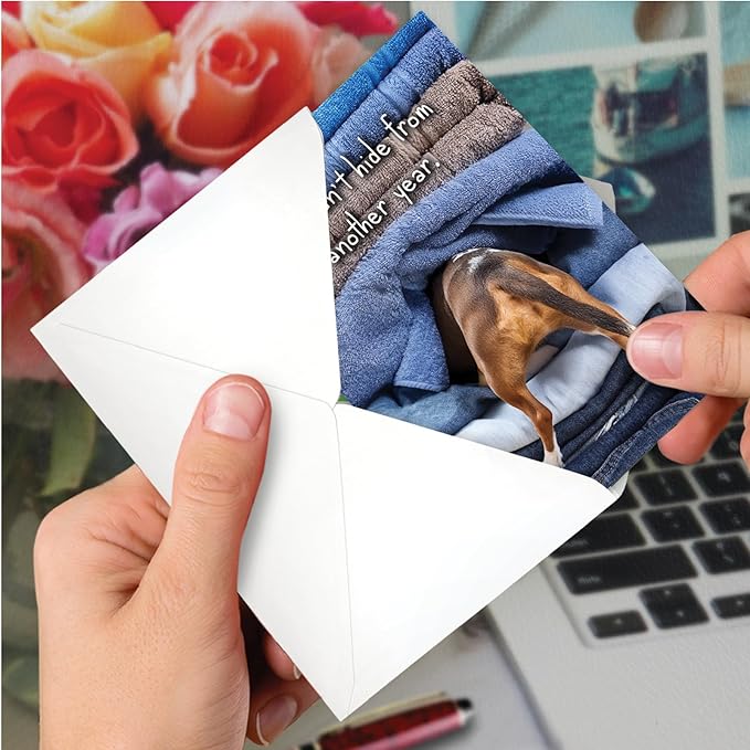 NobleWorks Funny Birthday Greeting Card with 5 x 7 Inch Envelope (1 Card) Bday Tattle Tails - Jeans C9279DBDG-UA