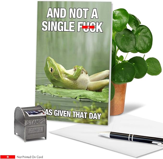 NobleWorks Funny Birthday Greeting Card with 5 x 7 Inch Envelope (1 Card) Bday Not A Single F 8032