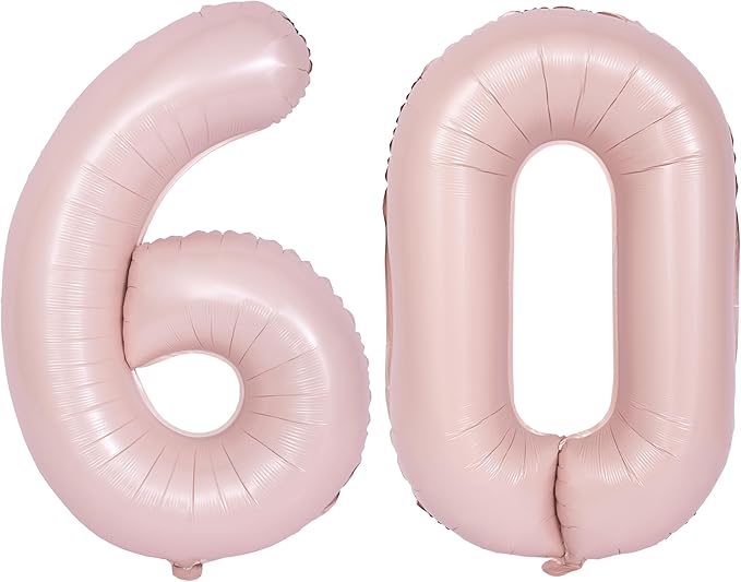 40 In Matte Pink Number Balloons Helium Foil Mylar Balloon Birthday Party banquet Decoration Digital 60