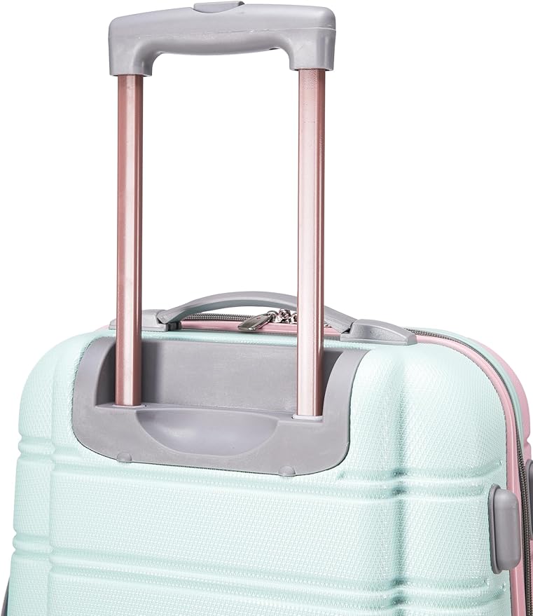 Rockland Melbourne Hardside 2 Piece Expandable Spinner Wheel Luggage Set, Carry-On 20" and Tote 14", Mint