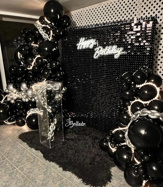 18 Inch Black Balloons - 35Pcs Large Thick Balloons Big Round Black Latex Balloon for Birthday Baby Shower Wedding Graduation Summer Themed Party Decorations