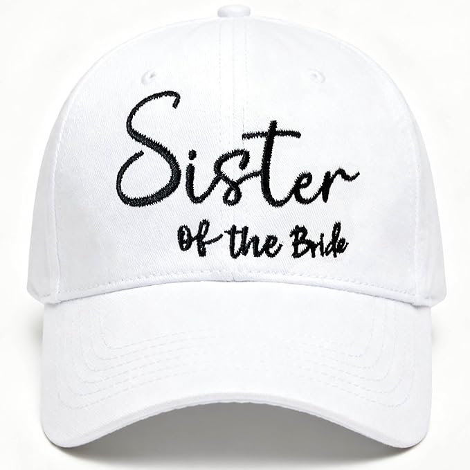 Adjustable Embroidered Hat for Bridal Shower Wedding Engagement Anniversary Honeymoon Newlyweds Couples Gifts