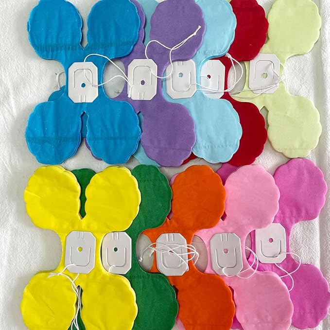 10PCS Four Leaf Clover Paper Flowers Garland Decorations Four Leaf Clover Paper Banner Tissue Paper Streamers Reusable Hanging Garland for Birthday Wedding Party Backdrop Home Decor Colorful kit
