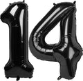 40 Inch Black Number 14 Digital Balloon,Jumbo Mylar Foil Helium Balloon for 14 Balloons for Birthday Party,Wedding Anniversary Party Decorations
