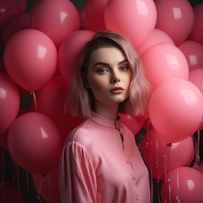 Dusty Pink Balloons 5 Inch, 60 Pcs Small Vintage Pink Balloon Boho Dusty Rose Latex Balloons 5'' Mini Matte Retro Blush Mauve Helium Balloons for Birthday Wedding Baby Shower Party Decorations