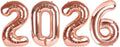 2026 Numbers Rose Gold Balloon, 40 Inch Balloon, New Years Eve Decorations, Balloons for New Years Eve Party Supplies 2026, Graduation Decoration, 2 6 20 26 Birthday Parties
