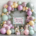 Dusty Green Pink Purple Yellow Balloon arch kit,Double Stuffed Haze Purple Mauve Pink Ivory Sage Green Lilac Light Yellow Balloons Garland for Brithday Wedding Wild Flower Princess Party Decorations